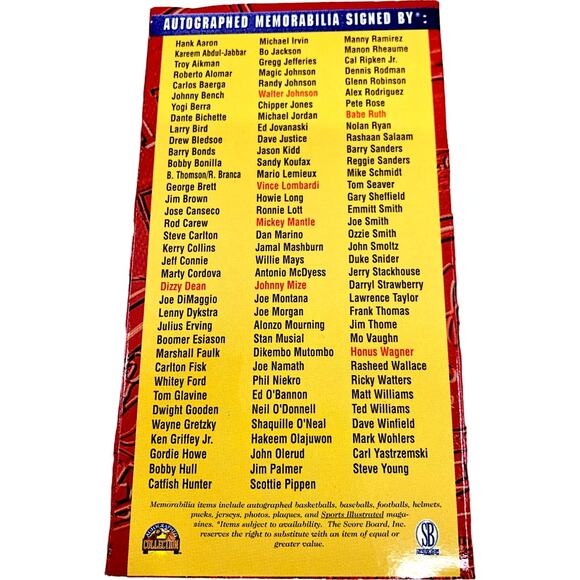 1996 Score Board Autographed Collection Card Box Display *No Packs* - Picture 11 of 11